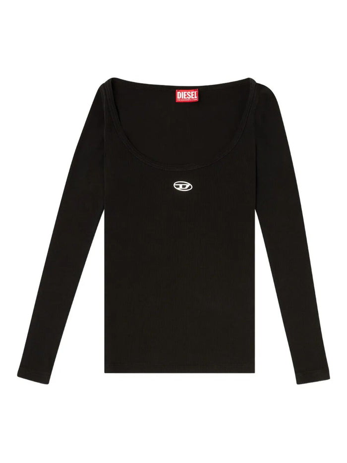 Diesel Diesel T-Bal-Od Long-Sleeve Ribbed Cotton Top