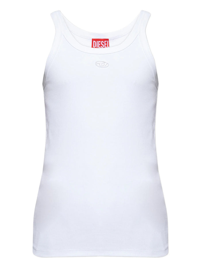 Diesel White Cotton Elastane Wife Tank