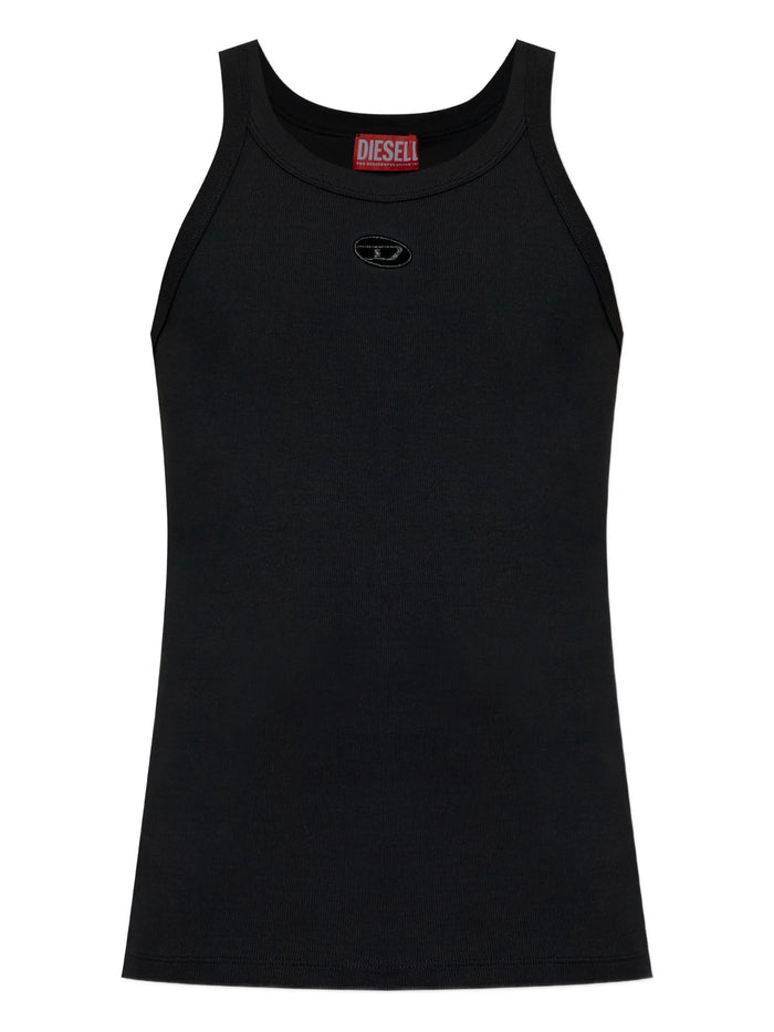 Diesel Black Cotton Elastane Wife Tank