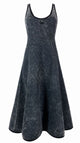Diesel Charcoal Grey Cotton Acid Wash Dress