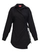 Diesel Black Wrap Design Long-Sleeve Shirt