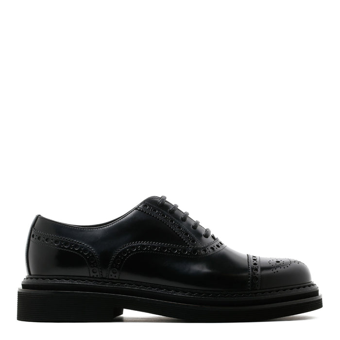 Dolce & Gabbana Black Leather Oxford Shoes