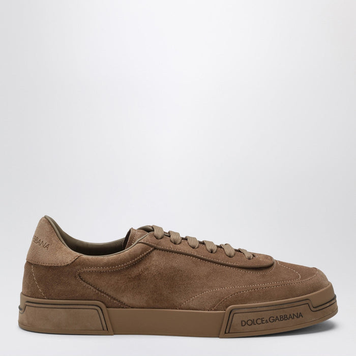 Dolce&Gabbana Portofino Light Sneakers In Hazelnut Suede