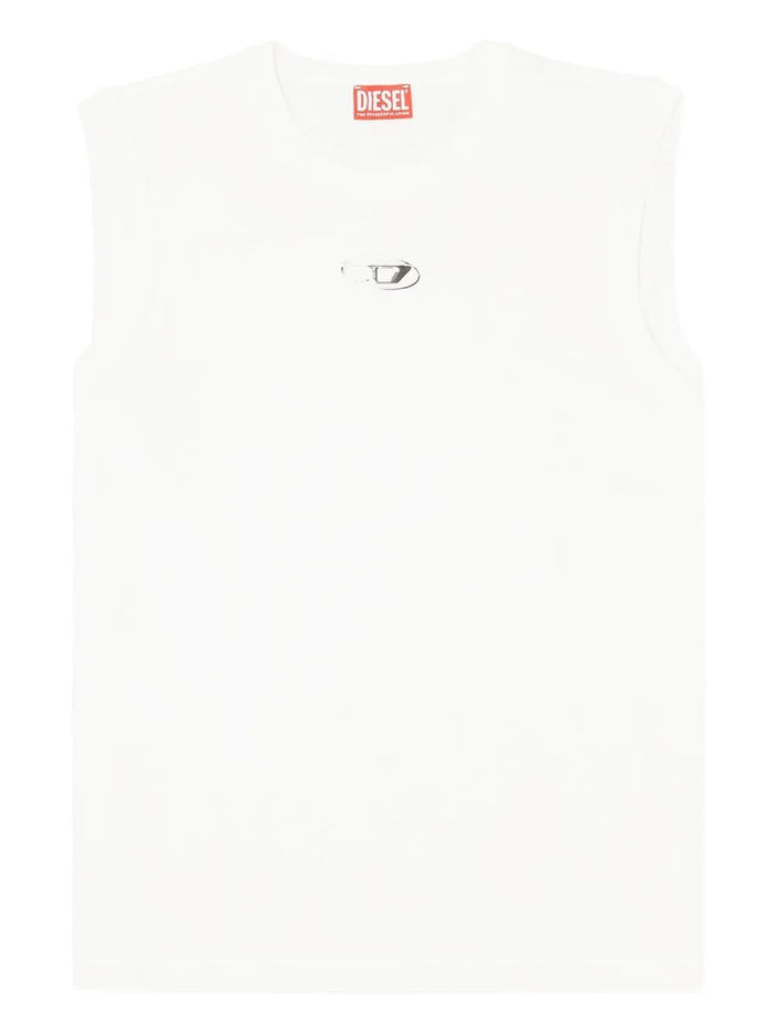 Diesel Sleeveless Cotton Logo Top