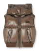 Diesel Padded Vest In Ripstop Fabric With Removable Hood