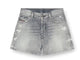 Diesel Gray Distressed Effect Denim Shorts