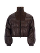Diesel Ripstop Fabric Down Jacket With Knitted Collar