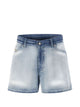 Diesel Blue High Rise Faded Shorts