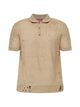 Diesel Beige Distressed Short Sleeve Polo Shirt