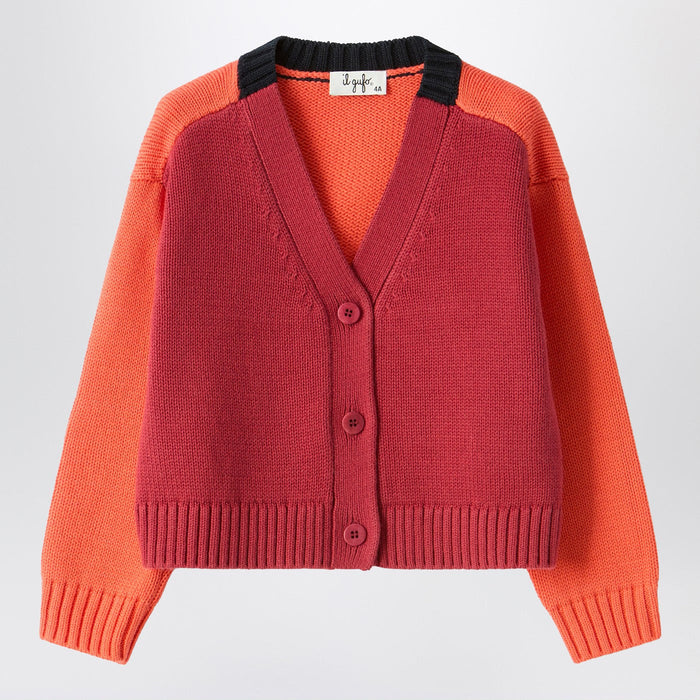 Il Gufo Color-Block Organic Cotton Cardigan