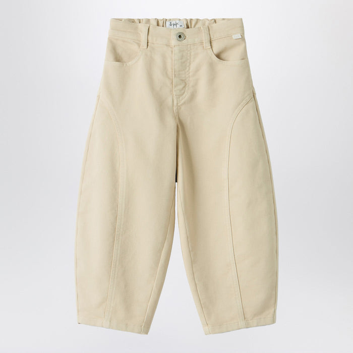 Il Gufo Carrot Pants In Stretch Gabardine