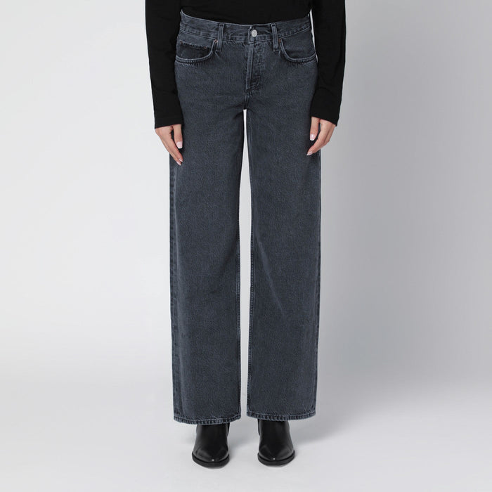 Agolde Black Faded-Effect Jeans