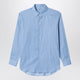 Auralee Light Blue Striped Cotton And Silk Shirt