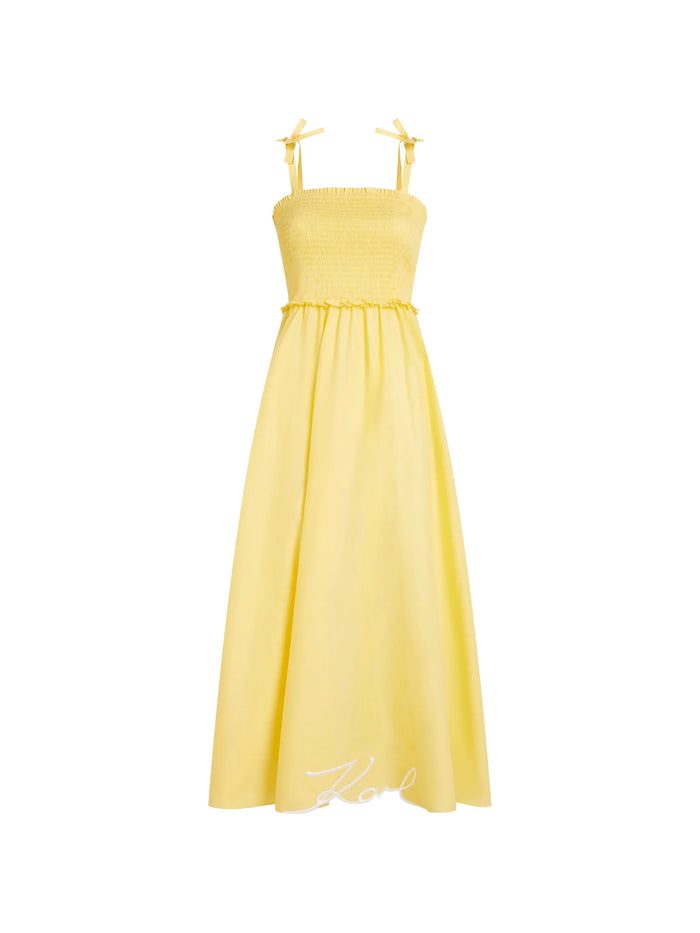 Karl Lagerfeld Yellow Straps Dress