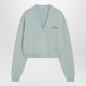 Acne Studios Faded Mint Wool V-Neck Sweater