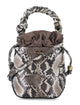 Ganni Bou Snakeskin-Embossed Bucket Bag