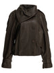 Acne Studios Brown Lamb Leather Viscose Jackets Coats