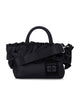 Ganni Ganni Black Nylon Ruffled Top Handle Bag