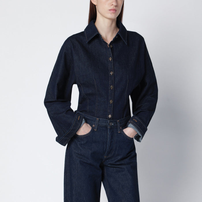 Agolde Dark Indigo Denim Shirt