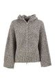 Peserico Alpaca Blend Knitted Hooded Cardigan With Sequins