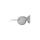 Alaia Black Acetate Round Metal 93 Sunglasses