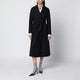 Harris Wharf London Black Wool Wrap Mini Coat