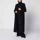 Harris Wharf London Long Black Double-Breasted Wool Coat