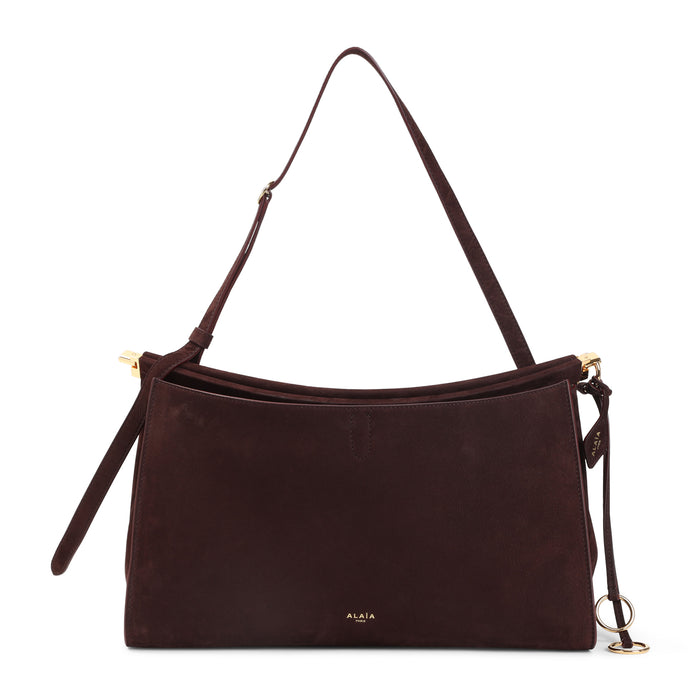 Alaia Bordeaux Red Calf Leather Nabuk Pocket 25 Bag