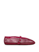 Alaia Fishnet Buckled Ballet Flats