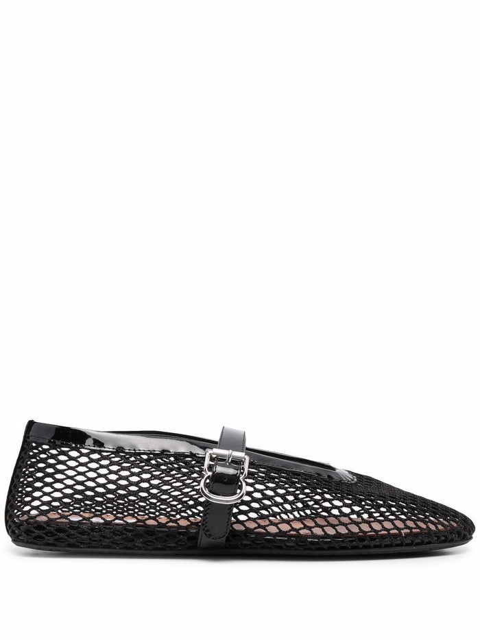 Alaia Fishnet Ballet Flats