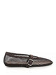Alaia Suede Ballet Flats In Fishnet