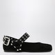 Alaïa Black Suede Flat Ballerina Biker