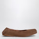 Alaïa Two-Tone Ballerina With Square Toe In Brown