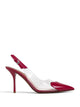 Alaia Le Cœur Slingbacks In Patent Calfskin