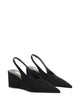 Alaia Cube Pointy Wedge Slingback Pumps