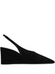 Alaia Noir Leather Slingbacks 75