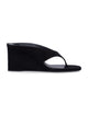 Alaia Alaïa Suede Thong Cube Heel Mules