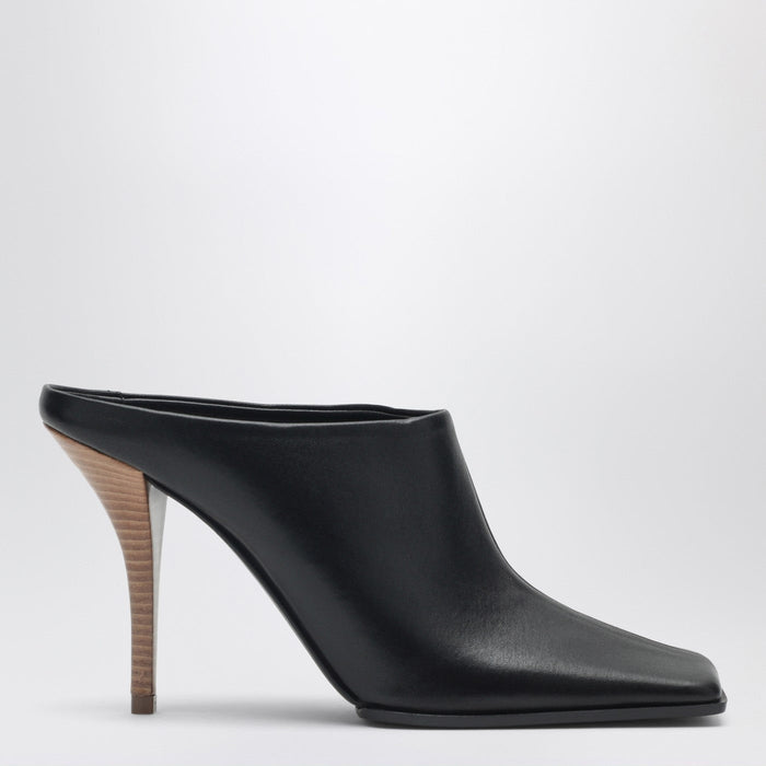 Alaïa Black Square Leather Mules