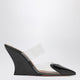 Alaïa Black Patent Leather Le Coeur Wedge Mules