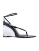 Alaia Alaïa Patent Leather And Plexiglass Thong Sandals