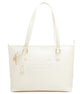 Liu Jo White Cotton Embossed Logo Bag