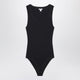 Alaia Black Ribbed Knit Bodysuit