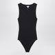 Alaïa Black Ribbed Knit Bodysuit