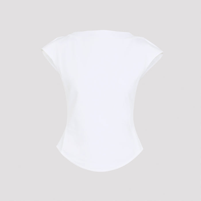 Alaia Cap Cotton Fitted T-Shirt