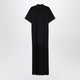 Alaia Fringed Dress In Black Cotton Jersey