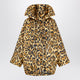 Alaïa Layered Ocelot-Print Twill Coat, Noir Caramel