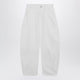 Alaia Lowrise Rounded Jeans In White Denim