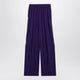 Alaia Violet Straightleg Viscose Cady Trousers