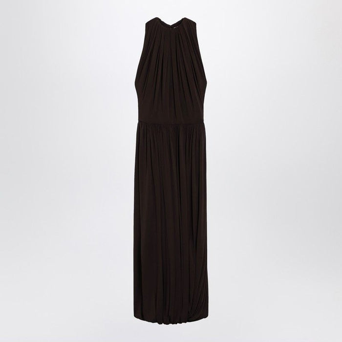 Alaia Ebony Brown Twisted Jersey Dress