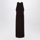 Alaia Ebony Brown Twisted Jersey Dress